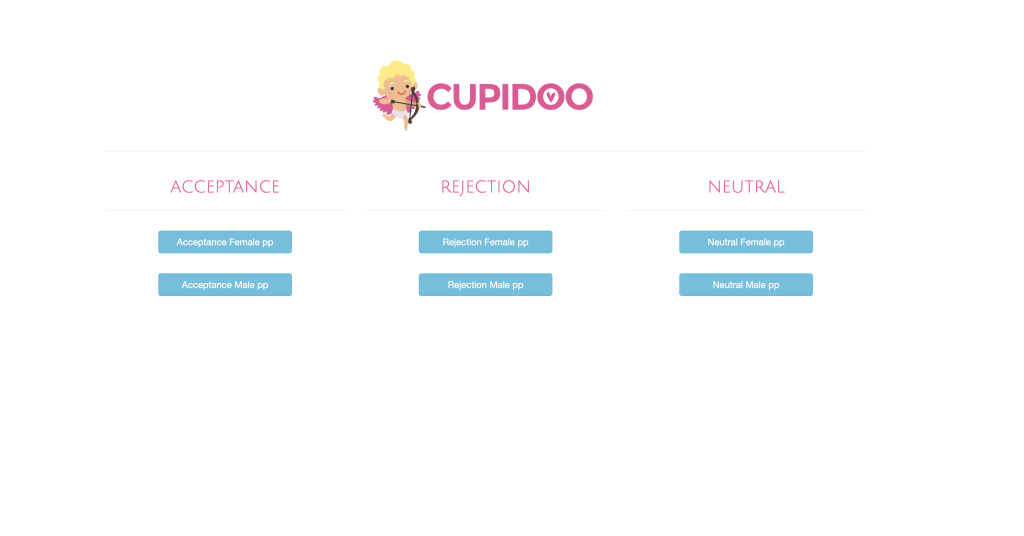 web based application for testing romantic rejection online dating app social psychology