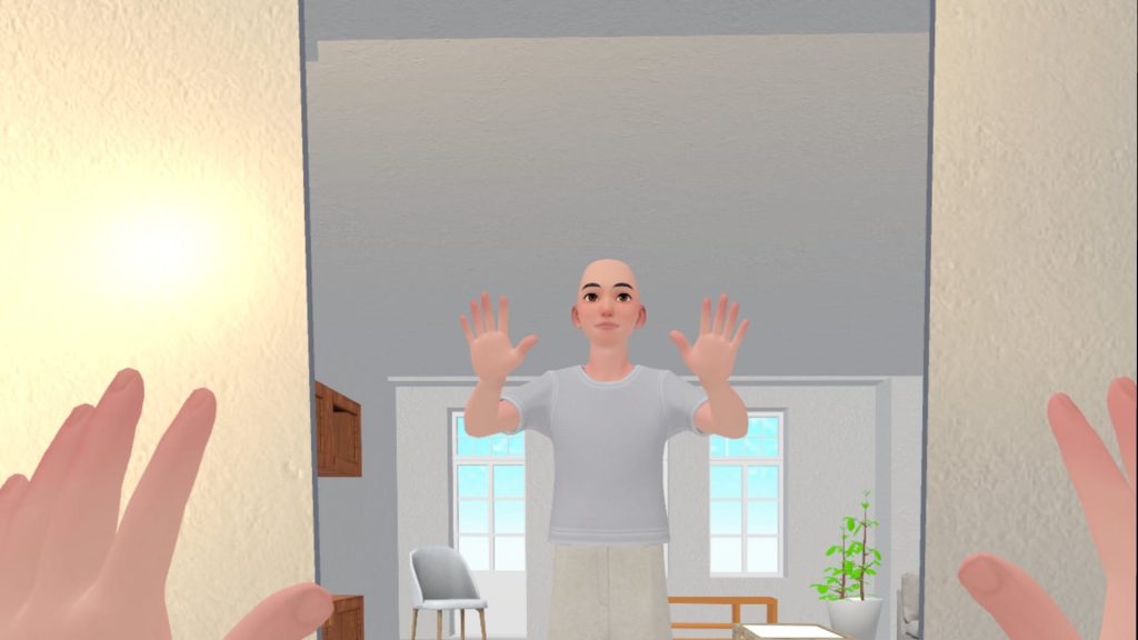 virtual reality environment for testing gender identity with virtual embodiment