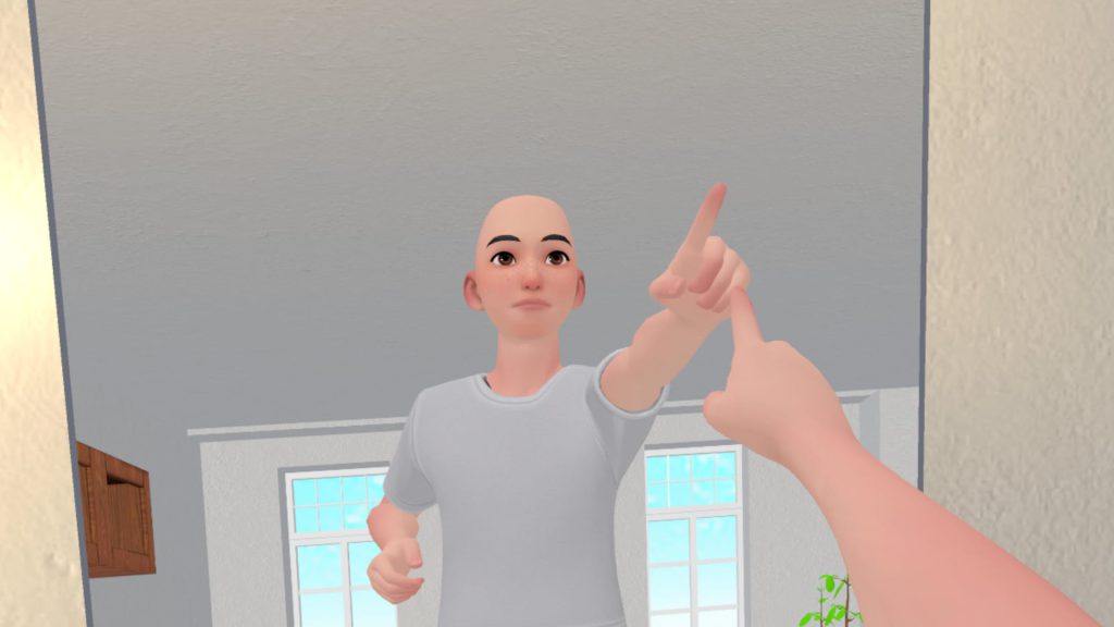 virtual reality environment for testing gender identity